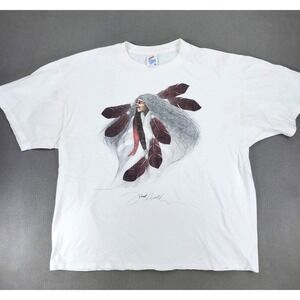 Santa Fe Lakota Dancer FRANK HOWELL T SHIRT Mens XL White Jerzees‎ Native USA